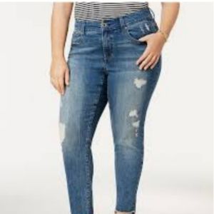 Seven7 plus size distress jeans